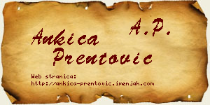 Ankica Prentović vizit kartica